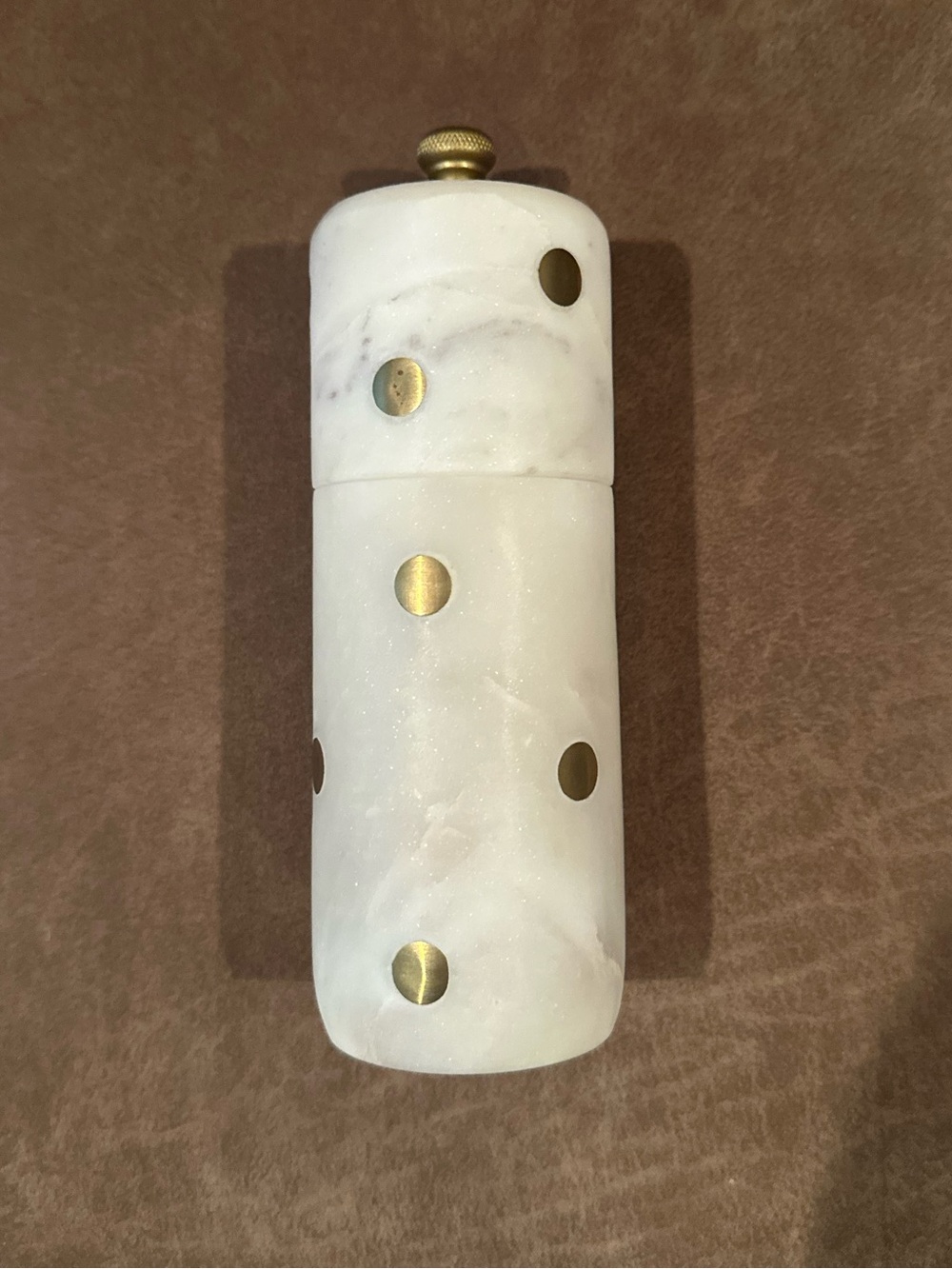 Anthropologie Marble and Gold Inlay Grinder